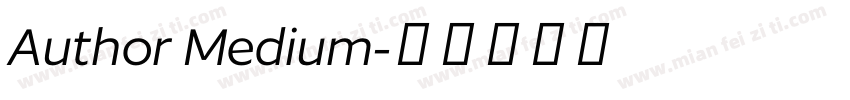 Author Medium字体转换